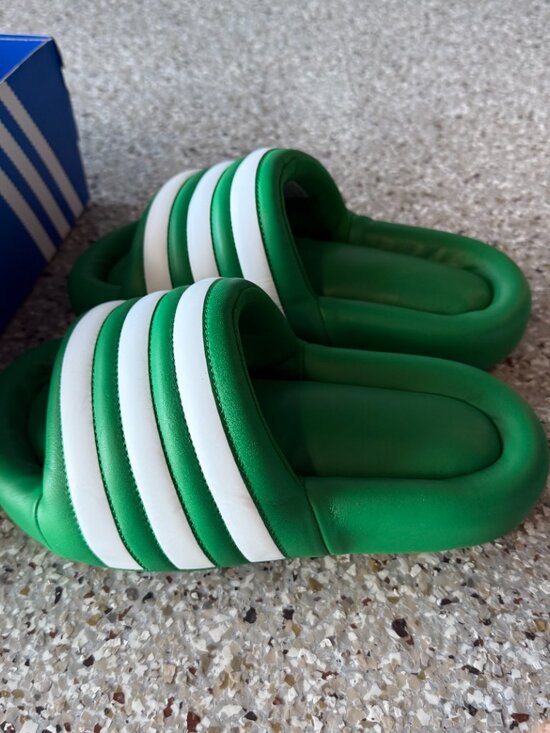Adidas Adilette 24 Slide Green and White, Men\'s Size 5/Women\'s Size 6.5, New